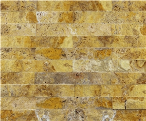 Pt02 Split Face Natural Travertine Stone Wall Panel