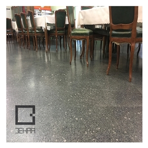 Green Porfido Flamed Tiles, Yazd Green Porphyry