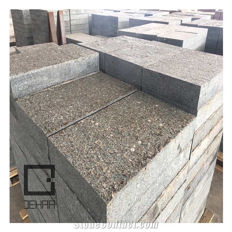 Green Porfido Flamed Tiles, Yazd Green Porphyry