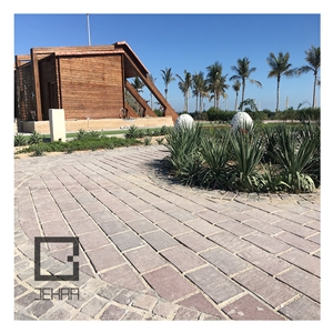Violet Porfido Flamed Tiles, Yazd Brown Porphyry