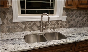 White Ice Granite Kitchen Perimeter Countertop White Ice Granite Kitchen Perimeter Countertop