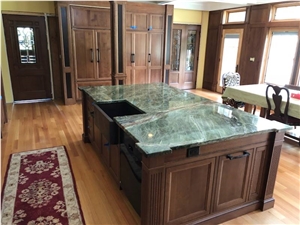 Rainforest Green Marble Island Top