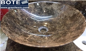 Marble Basin Sink Dark Emperador