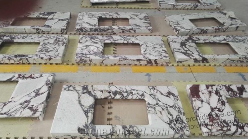 Calacatta Viola Marble Bathroom Countertops