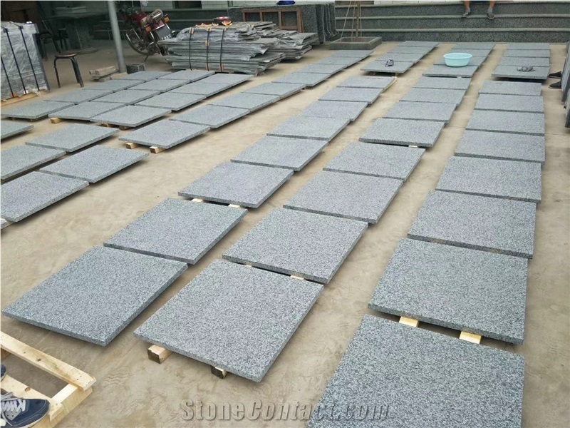 Forest Green Granite Flamed Slabs Tiles for Floor