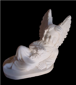 White Marble Kid Carving,White Marble Sculpture &