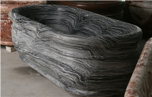 Freestanding Stone Marble Bathtub for 2 Person