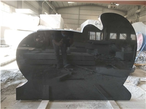 Modern Design Black Polished Tombstone Granite Modern Design Black Polished Tombstone Granite