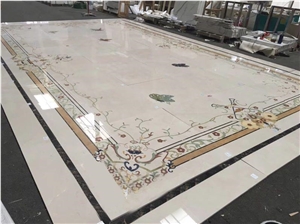 Square Marble Multicolor Floor Medallions