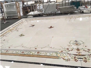 Square Marble Multicolor Floor Medallions