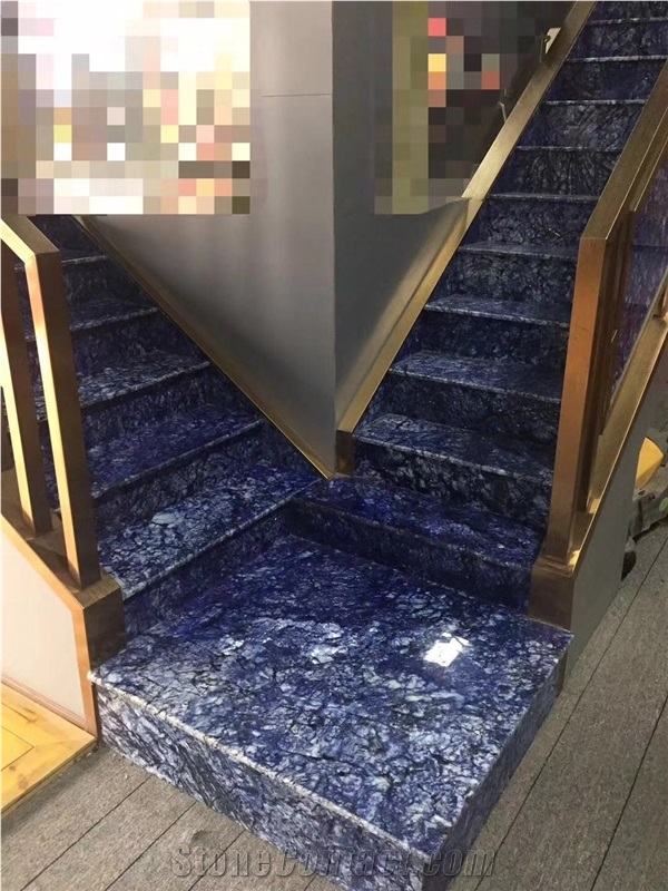 Blue Sodalite Granite Slabs Building Stone Tiles