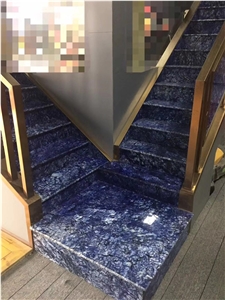 Blue Sodalite Granite Slabs Building Stone Tiles