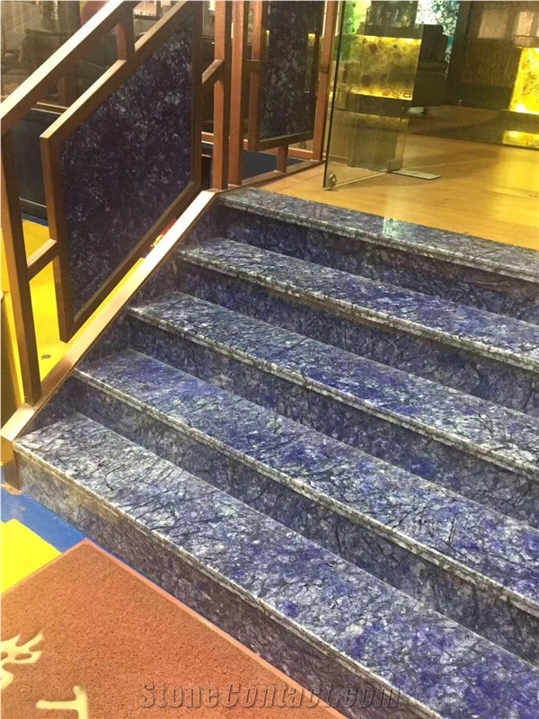 Blue Sodalite Granite Slabs Building Stone Tiles