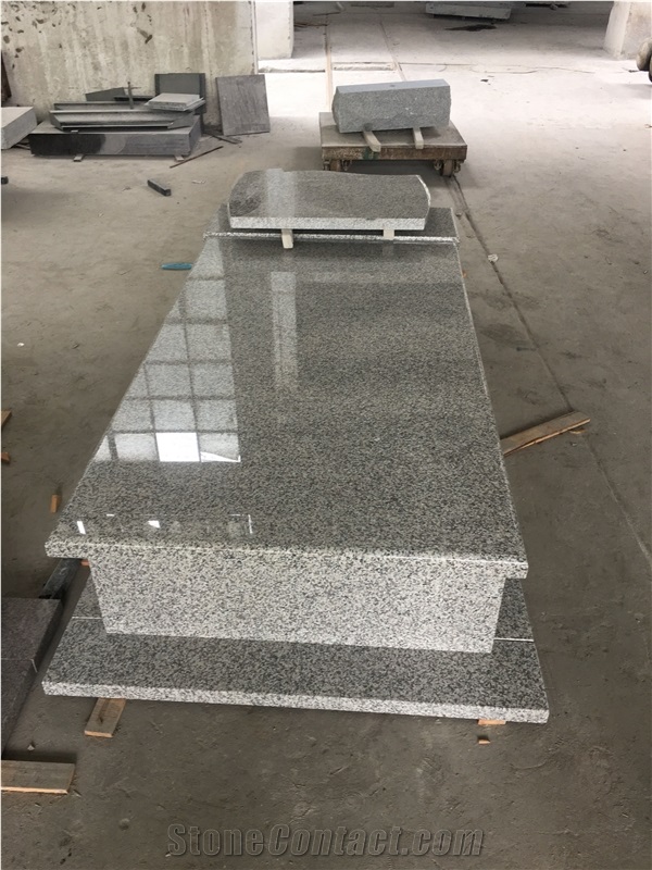 China New G655 White Granite Cemetery Tombstone