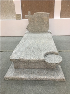 G383 Pearl Flower Grey Granite Cross Tombstones G383 Pearl Flower Grey Granite Cross Tombstones