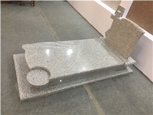 G383 Pearl Flower Grey Granite Cross Tombstones