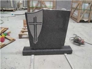 Hainan G654 Dark Grey Granite Headstone Monuments