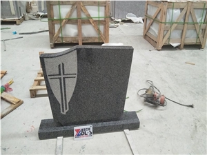 Hainan G654 Dark Grey Granite Headstone Monuments