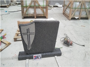 Hainan G654 Dark Grey Granite Headstone Monuments