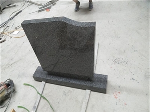 Hainan G654 Dark Grey Granite Headstone Monuments