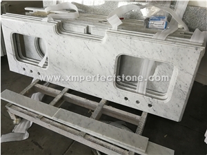 Carrara White Marble Vanity Top Bath Tops