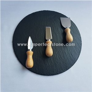 Round Shape Cheap Price Slate Dinner Deserve Plate