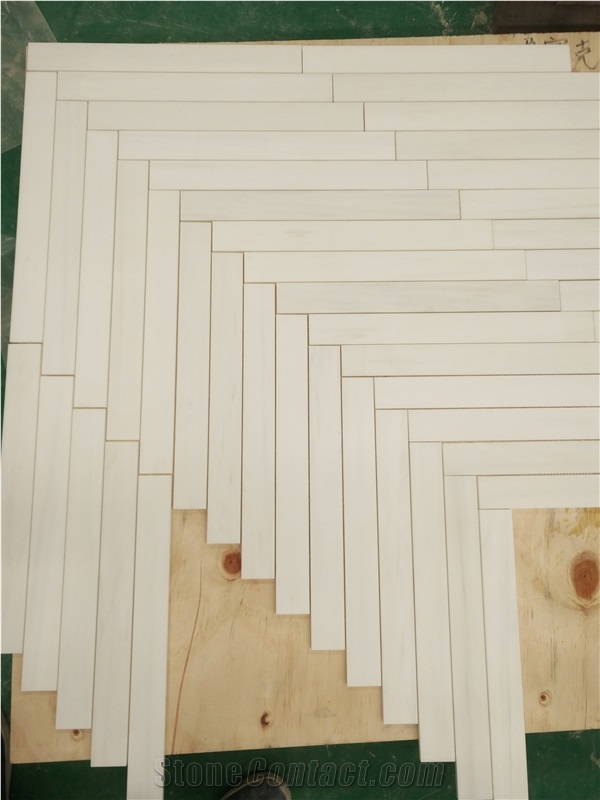 Bianco Dolomite Venato White Marble Mosaic Tiles
