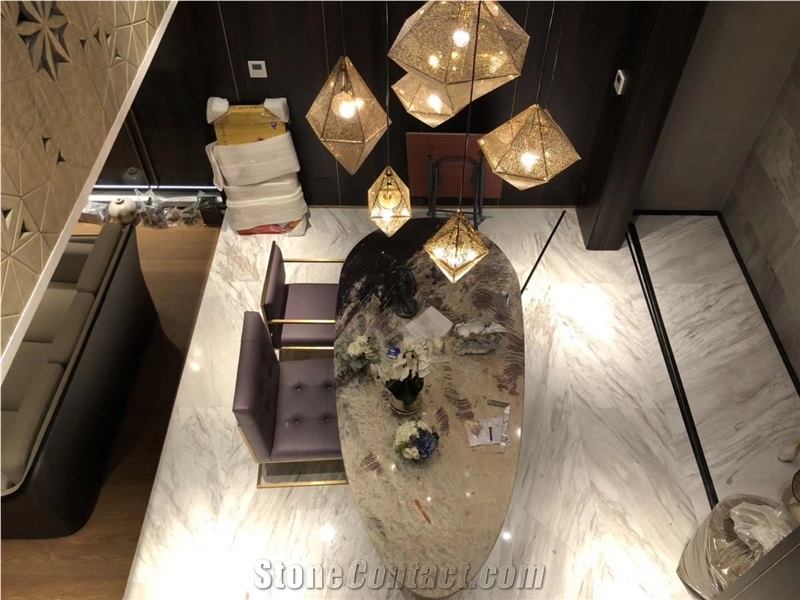 Translucent Colorful Onyx Table for Interior Stone