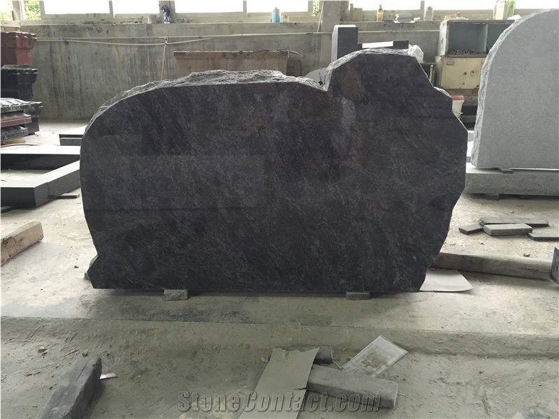 Bahama Blue Monument with Rock Pitch on Front