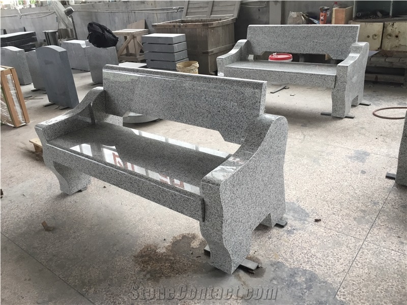 China Coarse Gray Garden Bench