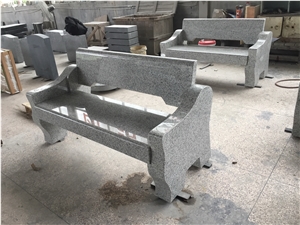 China Coarse Gray Garden Bench