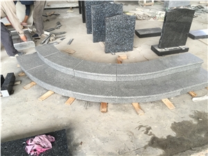 G654 Padang Dark Gray Granite Block Steps