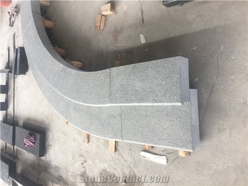 G654 Padang Dark Gray Granite Block Steps