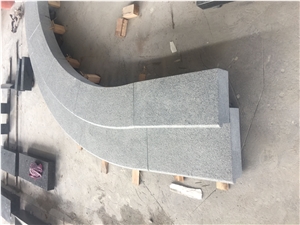 G654 Padang Dark Gray Granite Block Steps