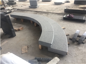 G654 Padang Dark Gray Granite Block Steps