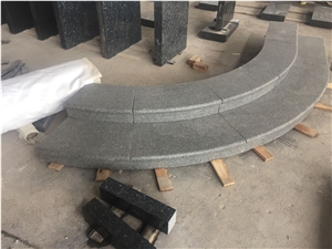G654 Padang Dark Gray Granite Block Steps