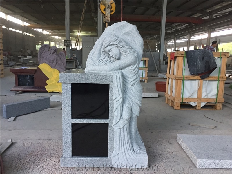 Gray Angel Sculpted with Columbarium