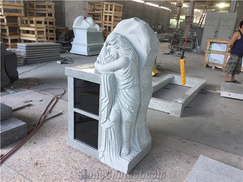 Gray Angel Sculpted with Columbarium