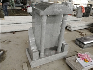 Light Gray G633 Pagoda Monumenent with Pillars