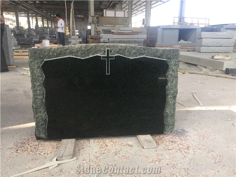Mongolian Galaxy Green Monument with Rock Edges