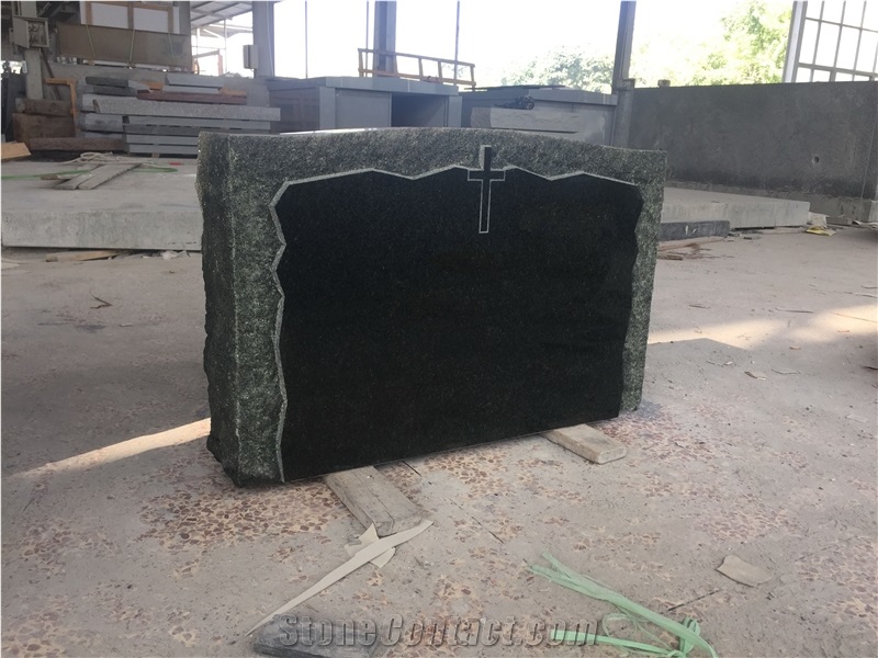 Mongolian Galaxy Green Monument with Rock Edges