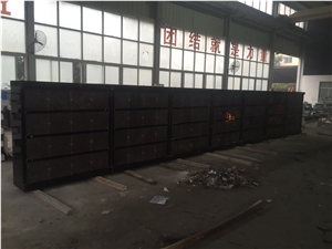 Shanxi Black with India Mahogany Doors Columbarium