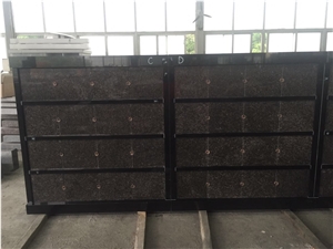Shanxi Black with India Mahogany Doors Columbarium