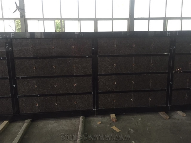 Shanxi Black with India Mahogany Doors Columbarium