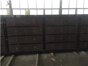Shanxi Black with India Mahogany Doors Columbarium