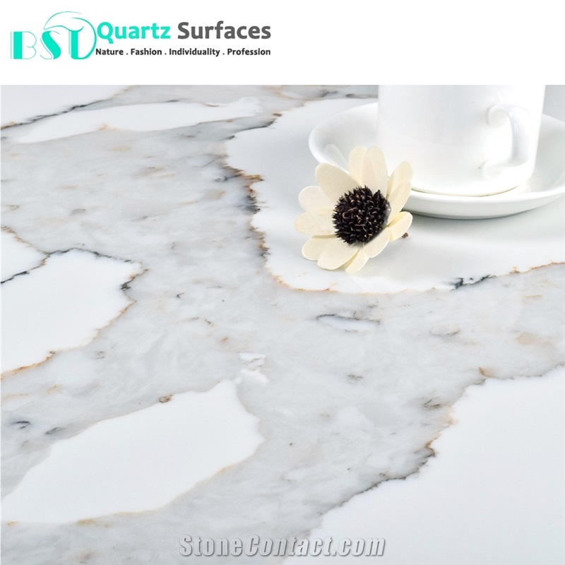 Calacatta Gold Quartz Stone Slabs