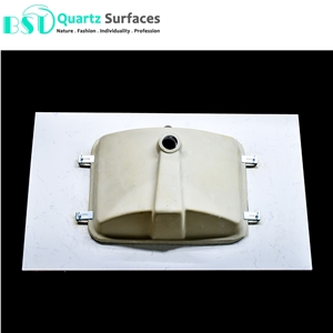 White Carrara Artificial Quartz Stone Countertop
