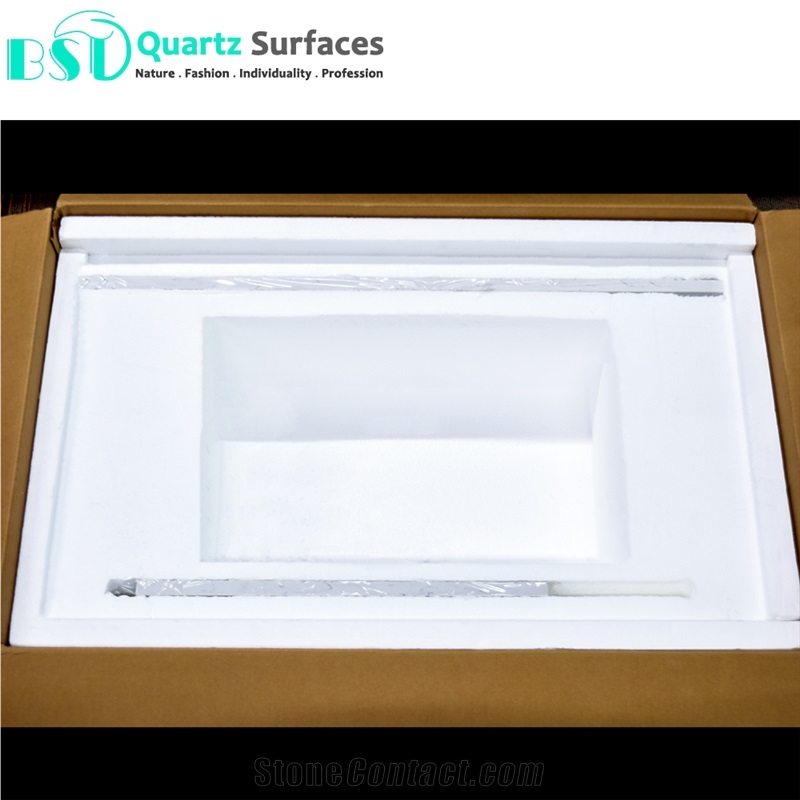 White Carrara Artificial Quartz Stone Countertop