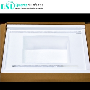 White Carrara Artificial Quartz Stone Countertop