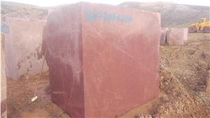 Red Flame Marble Block